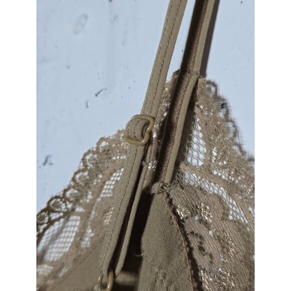 Bongo Womens Beige Lace Cami Tank Top Size Small Summer Y2K Stretch Fairy Nude - Picture 7 of 11